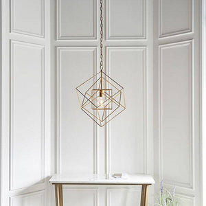 Clyde Pendant Ceiling Light Medium Antique Gold Leaf - Comet Lighting