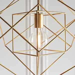 Clyde Pendant Ceiling Light Medium Antique Gold Leaf - Comet Lighting