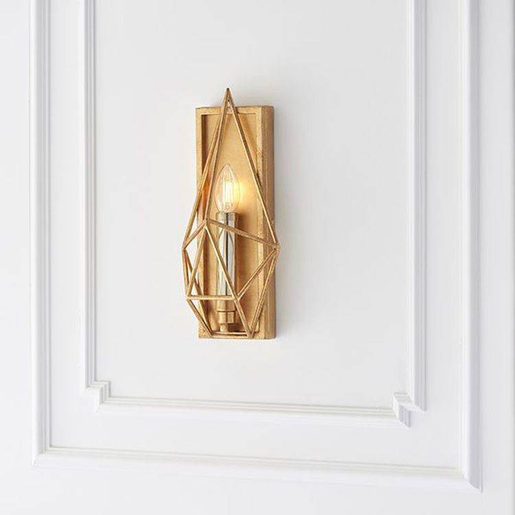 Clyde Wall Light Antique Gold & Silver Leaf - Comet Lighting