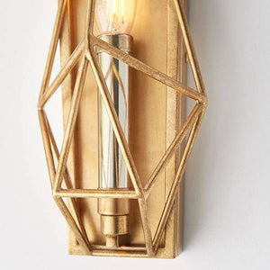 Clyde Wall Light Antique Gold & Silver Leaf - Comet Lighting