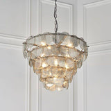 Discus 9Lt Pendant Ceiling Light Antique Silver Paint & Mercury Glass - Comet Lighting