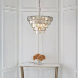 Discus 9Lt Pendant Ceiling Light Antique Silver Paint & Mercury Glass - Comet Lighting