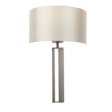 Ebro Wall Light Brushed Bronze Plate & Mink Satin Fabric - Comet Lighting