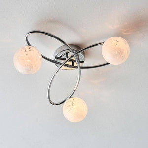 Eider 3Lt Semi-Flush Ceiling Light Chrome - Comet Lighting