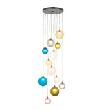 Fen 12Lt Pendant Ceiling Light Multi-Coloured - Comet Lighting