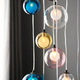 Fen 12Lt Pendant Ceiling Light Multi-Coloured - Comet Lighting