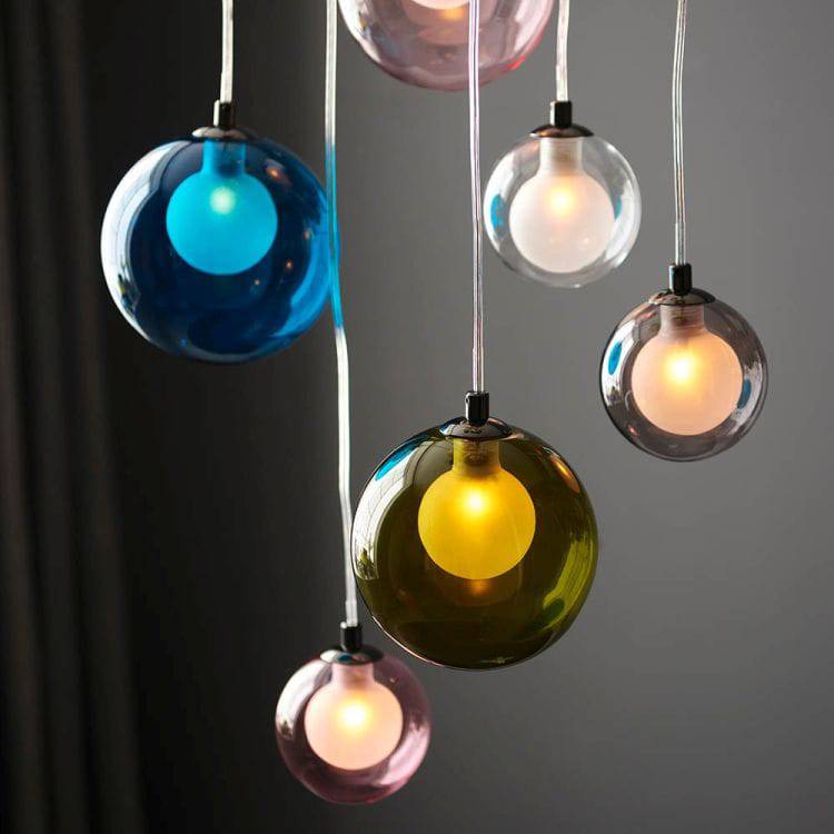 Fen 12Lt Pendant Ceiling Light Multi-Coloured - Comet Lighting