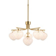 Ganges 6Lt Pendant Ceiling Light Satin Brass - Comet Lighting