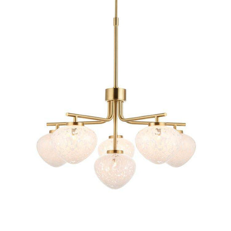 Ganges 6Lt Pendant Ceiling Light Satin Brass - Comet Lighting