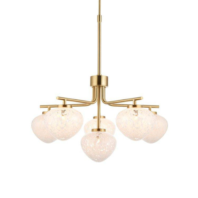 Ganges 6Lt Pendant Ceiling Light Satin Brass - Comet Lighting