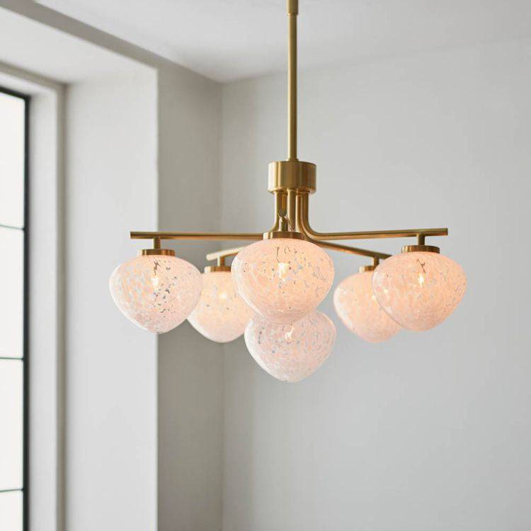 Ganges 6Lt Pendant Ceiling Light Satin Brass - Comet Lighting