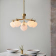 Ganges 6Lt Pendant Ceiling Light Satin Brass - Comet Lighting