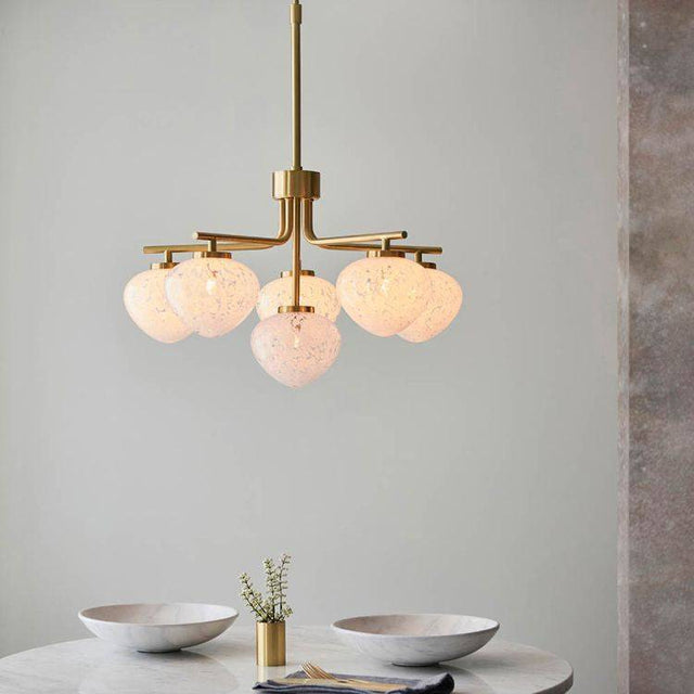 Ganges 6Lt Pendant Ceiling Light Satin Brass - Comet Lighting