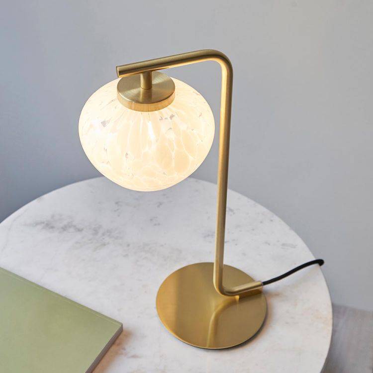 Ganges Table Lamp Satin Brass - Comet Lighting