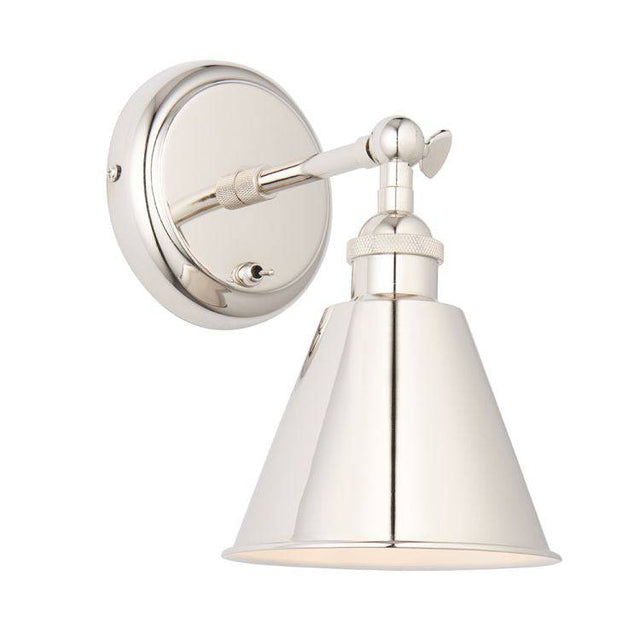 Glomma Wall Light Bright Nickel - Comet Lighting