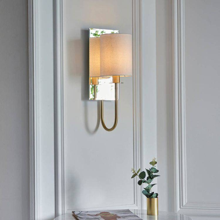 Hayes Wall Light Satin Brass - Comet Lighting