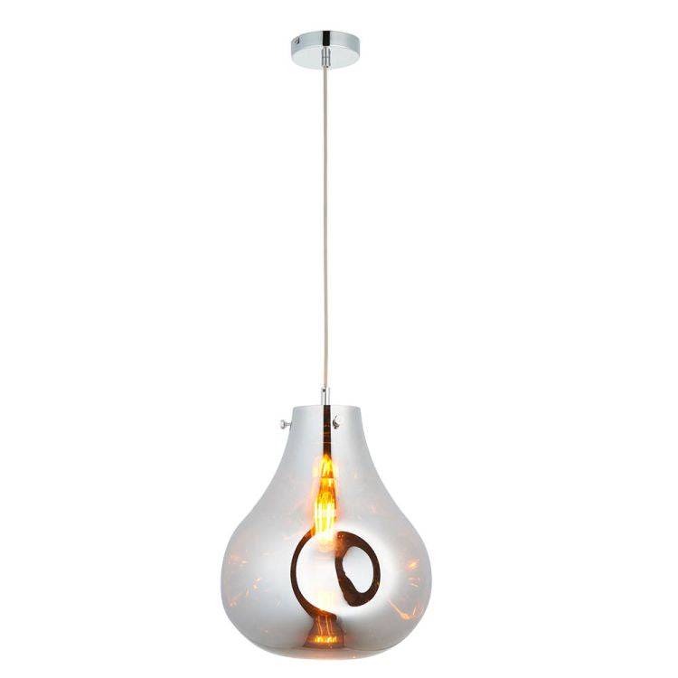 Huai Large Pendant Ceiling Light Chrome - Comet Lighting