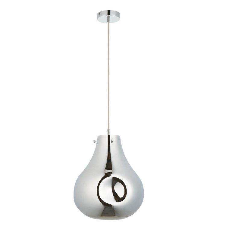 Huai Large Pendant Ceiling Light Chrome - Comet Lighting