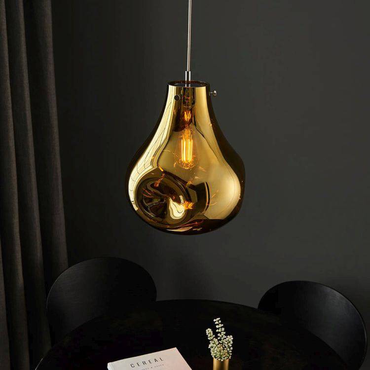 Huai Large Pendant Ceiling Light Gold - Comet Lighting