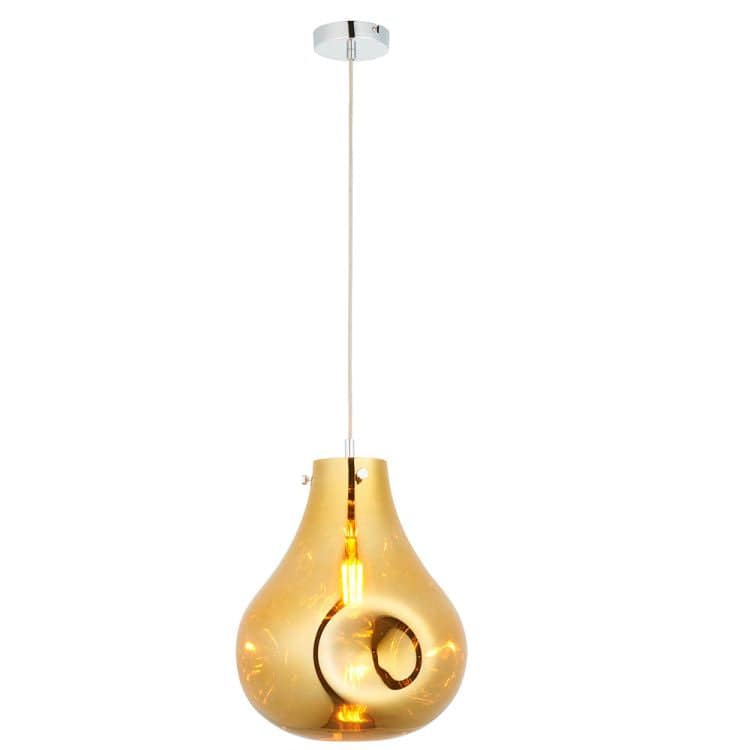 Huai Large Pendant Ceiling Light Gold - Comet Lighting