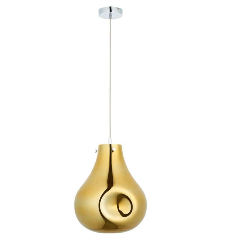 Huai Large Pendant Ceiling Light Gold - Comet Lighting