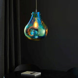 Huai Large Pendant Ceiling Light Petrol - Comet Lighting