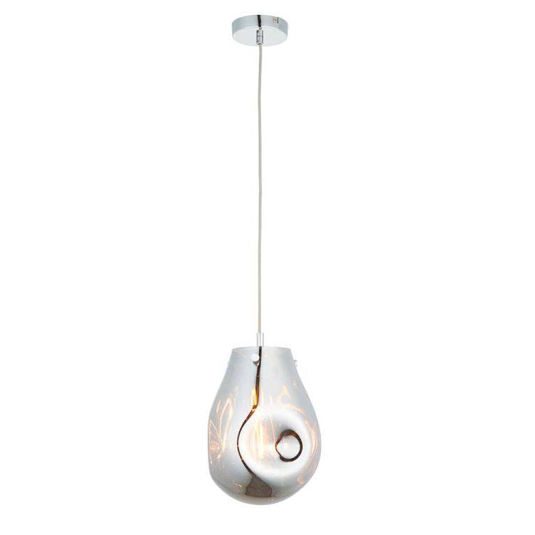 Huai Medium Pendant Ceiling Light Chrome - Comet Lighting