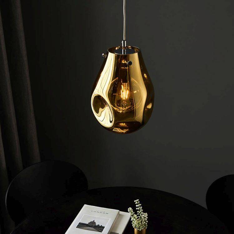 Huai Medium Pendant Ceiling Light Gold - Comet Lighting