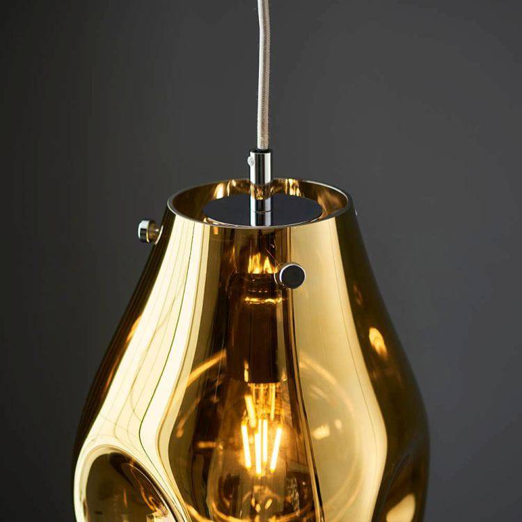 Huai Medium Pendant Ceiling Light Gold - Comet Lighting