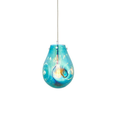 Huai Medium Pendant Ceiling Light Petrol - Comet Lighting