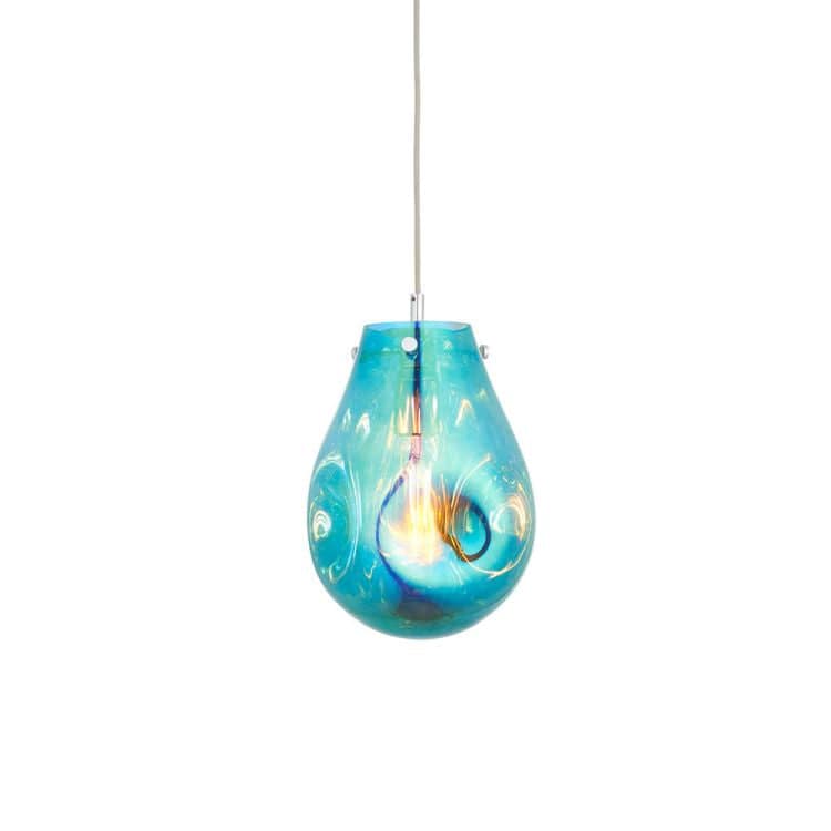 Huai Medium Pendant Ceiling Light Petrol - Comet Lighting