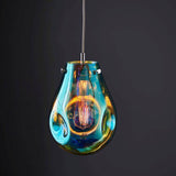 Huai Medium Pendant Ceiling Light Petrol - Comet Lighting