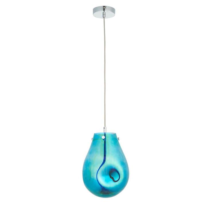 Huai Medium Pendant Ceiling Light Petrol - Comet Lighting