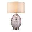 Ibar Touch Table Lamp Nickel & Grey - Comet Lighting