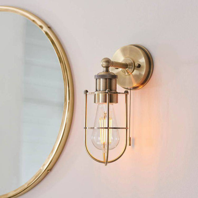 Indre Wall Light Antique Brass - Comet Lighting