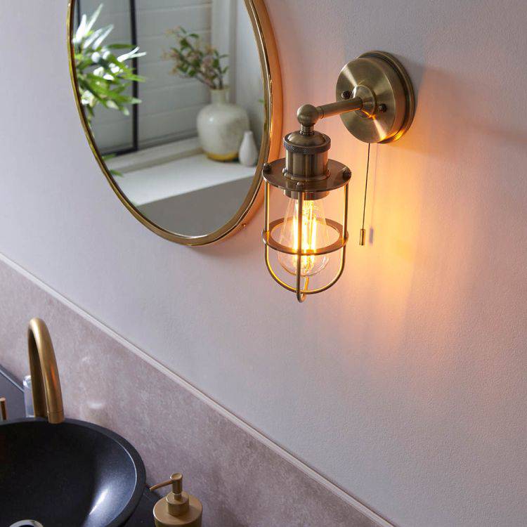 Indre Wall Light Antique Brass - Comet Lighting