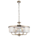 Iowa 6Lt Pendant Ceiling Light Antique Brass - Comet Lighting