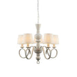 Jari 5Lt Pendant Ceiling Light Distressed White - Comet Lighting