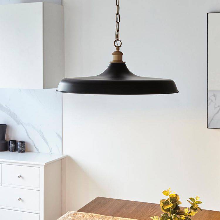 Jing Pendant Ceiling Light Matt Black - Comet Lighting