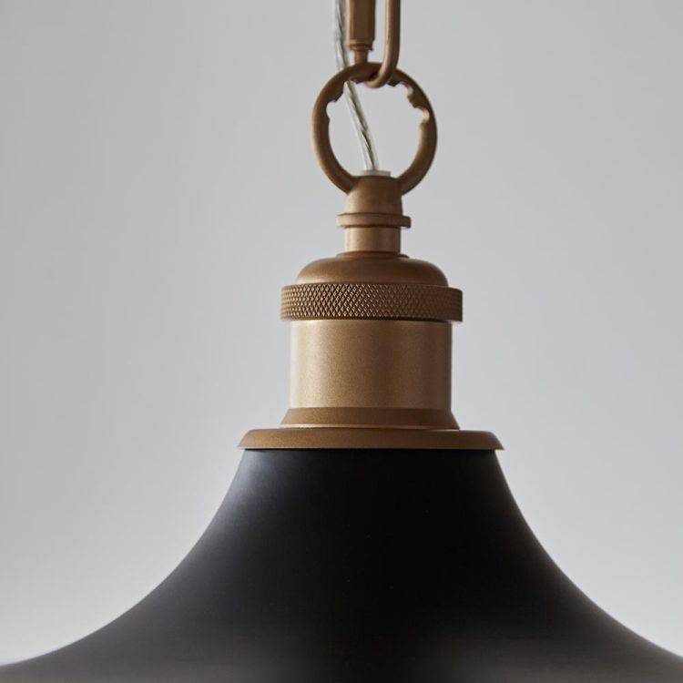 Jing Pendant Ceiling Light Matt Black - Comet Lighting