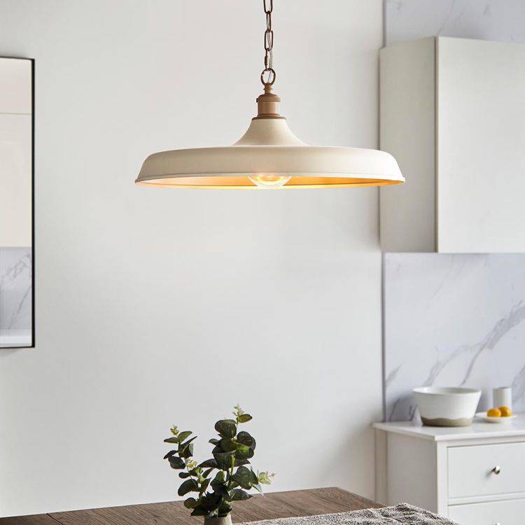 Jing Pendant Ceiling Light Matt White - Comet Lighting