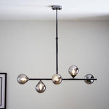 Kemi 5Lt Linear Pendant Black Chrome - Comet Lighting