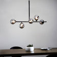 Kemi 5Lt Linear Pendant Black Chrome - Comet Lighting