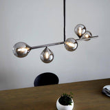 Kemi 5Lt Linear Pendant Black Chrome - Comet Lighting