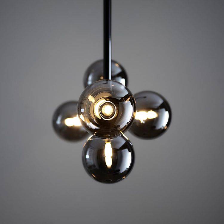 Kemi 5Lt Linear Pendant Black Chrome - Comet Lighting