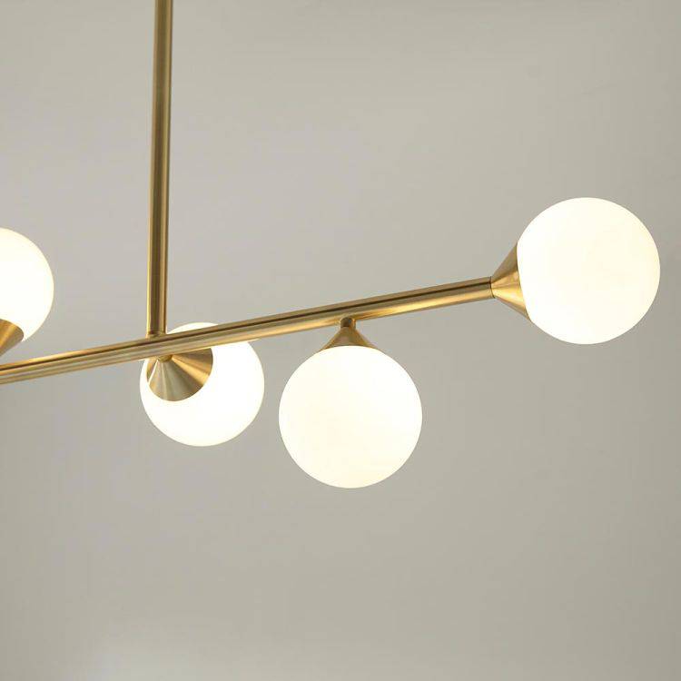 Kemi 5Lt Linear Pendant Brushed Gold - Comet Lighting