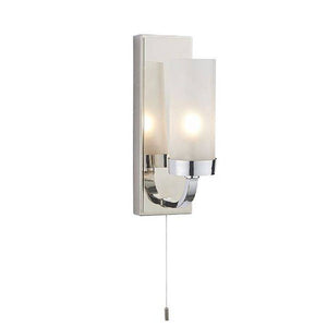 Kennet Wall Light Chrome Plate & Frosted Glass - Comet Lighting