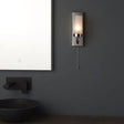 Kennet Wall Light Chrome Plate & Frosted Glass - Comet Lighting