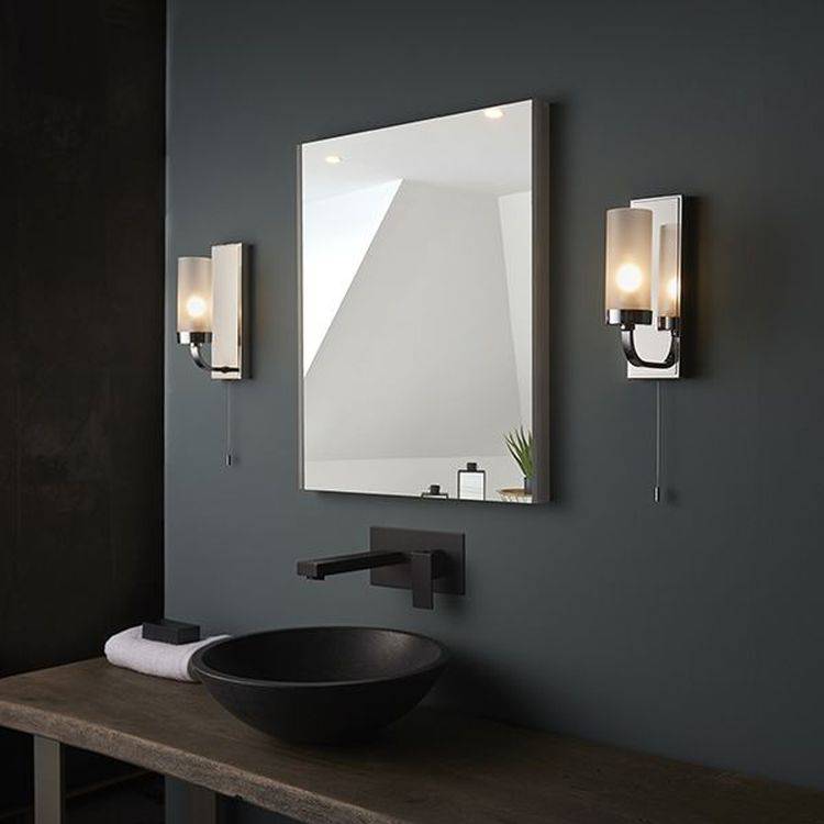 Kennet Wall Light Chrome Plate & Frosted Glass - Comet Lighting