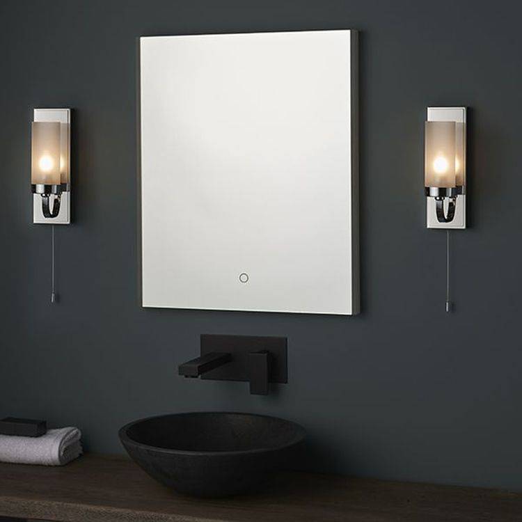 Kennet Wall Light Chrome Plate & Frosted Glass - Comet Lighting